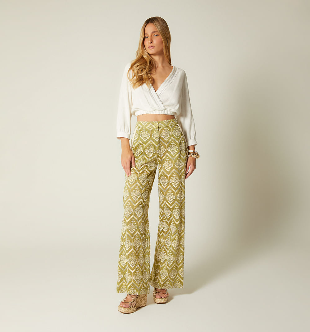 Pantalon palazzo tiro alto