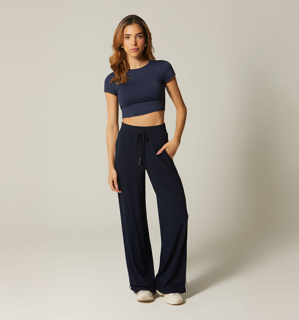 Blusa crop  manga corta escote espalda
