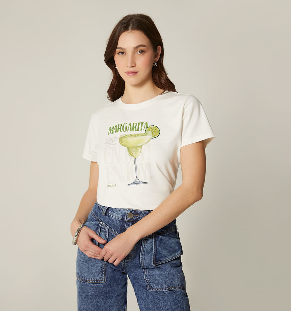 Camiseta estampada margarita