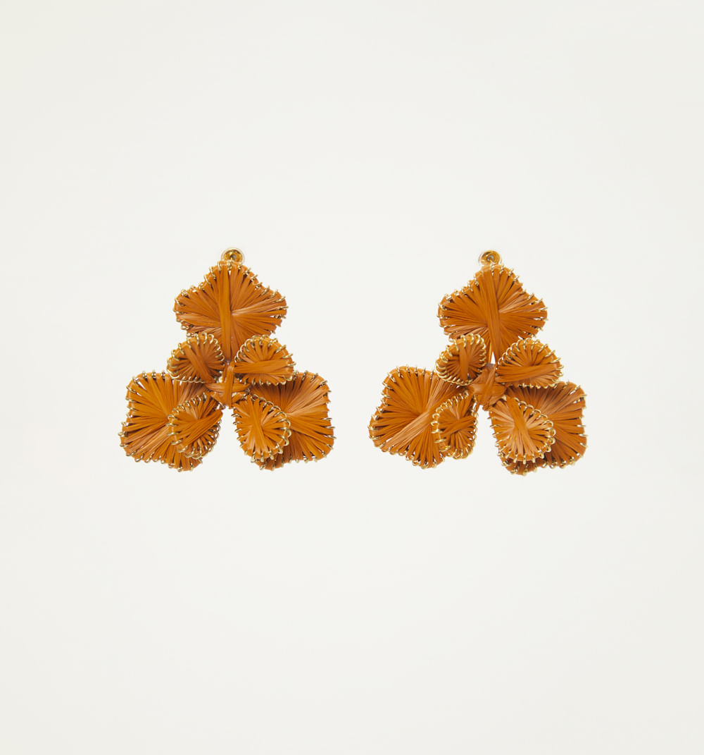 Aretes flores 3d con volumen