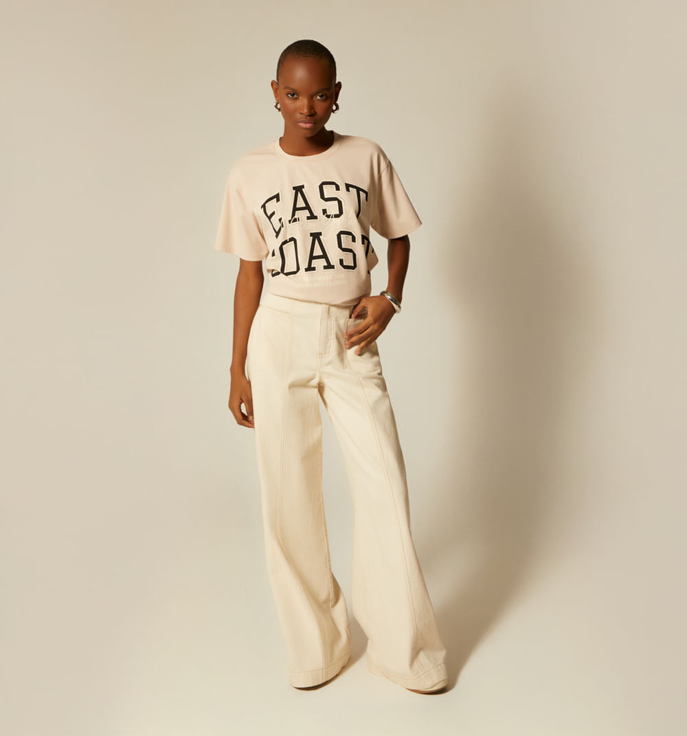 Camiseta estampado lentejuela