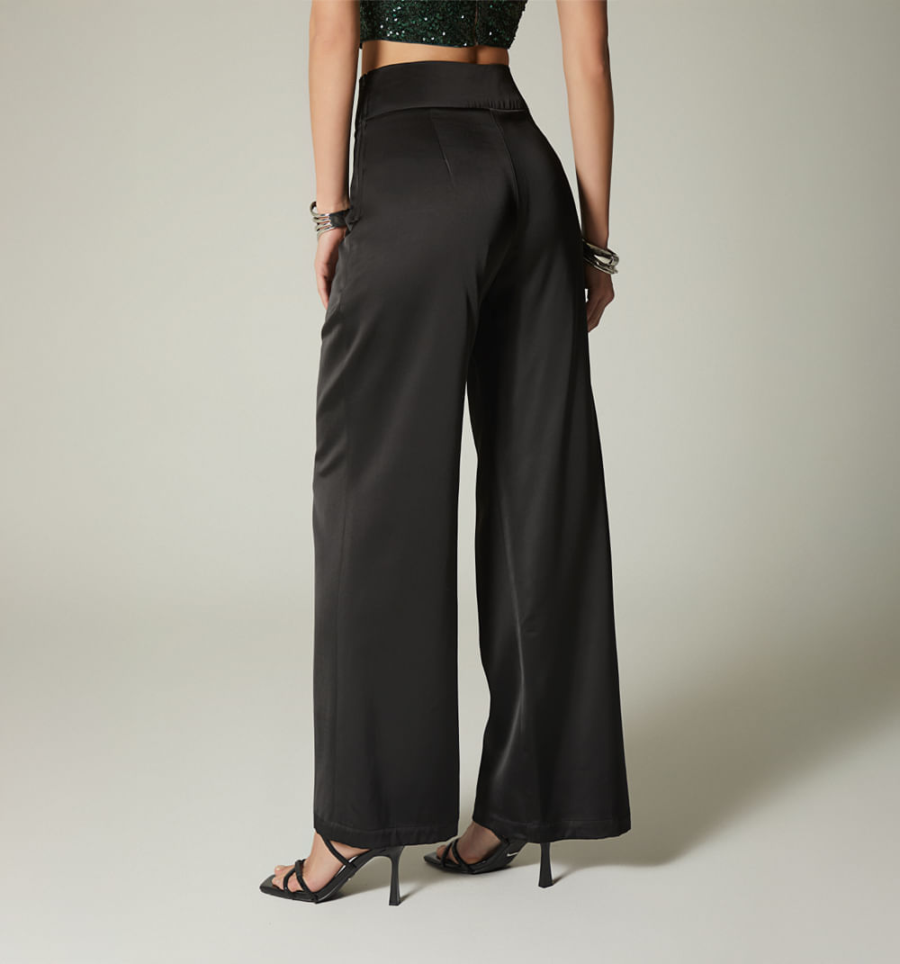 Pantalon bota ancha tiro super alto