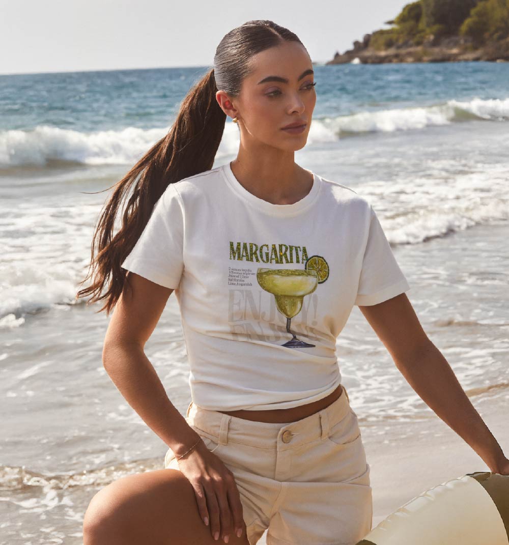 Camiseta estampada margarita