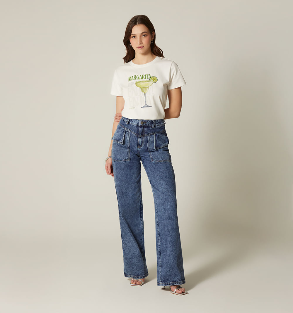 Camiseta estampada margarita