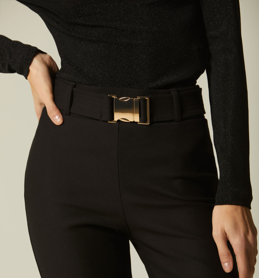 Leggins tiro alto bota campana