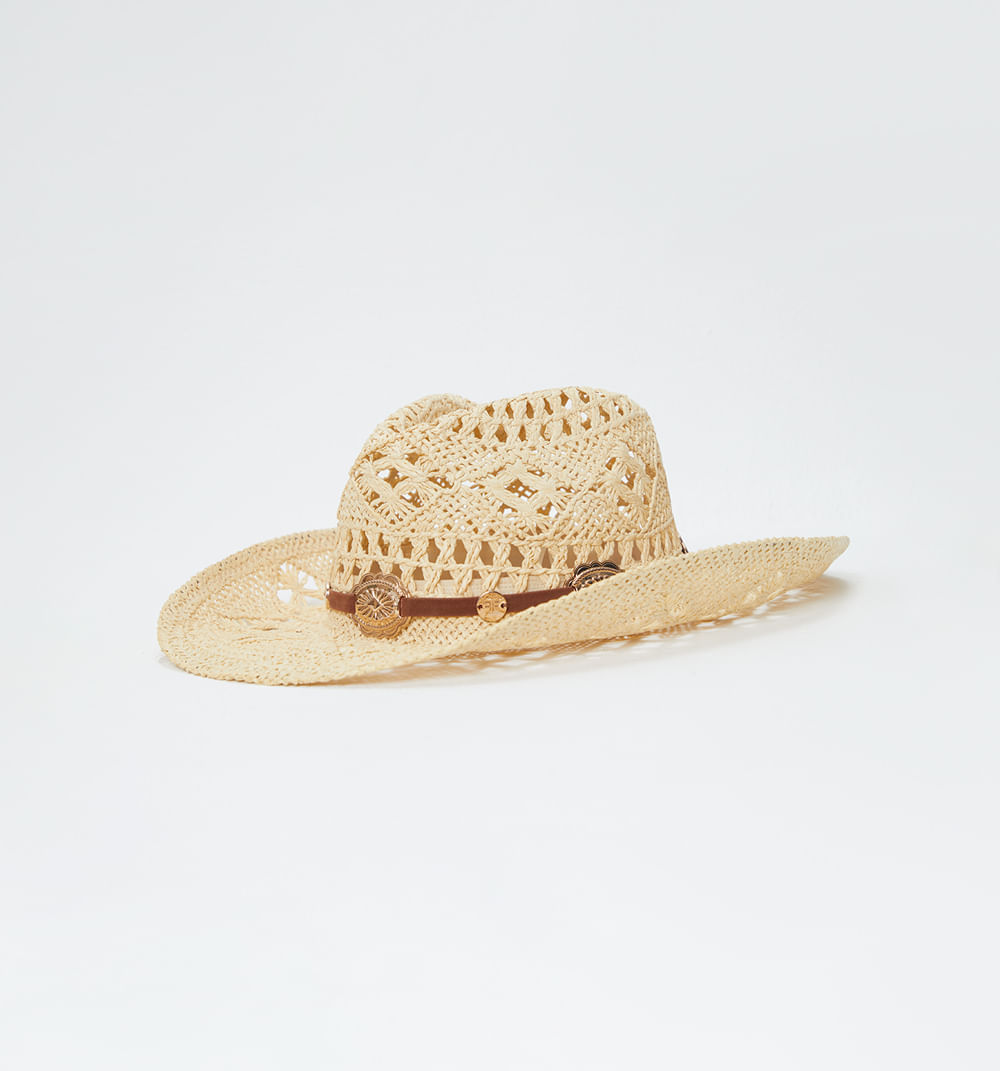 Sombrero calado banda decorada