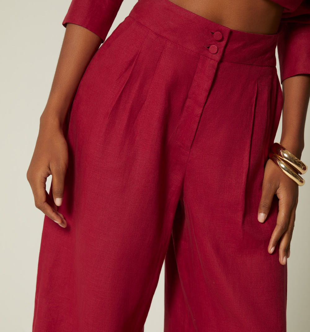 Pantalon palazo de prenses tiro alto