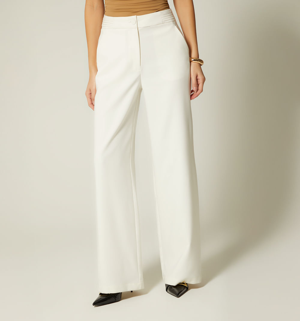 Pantalon palazzo tiro super alto