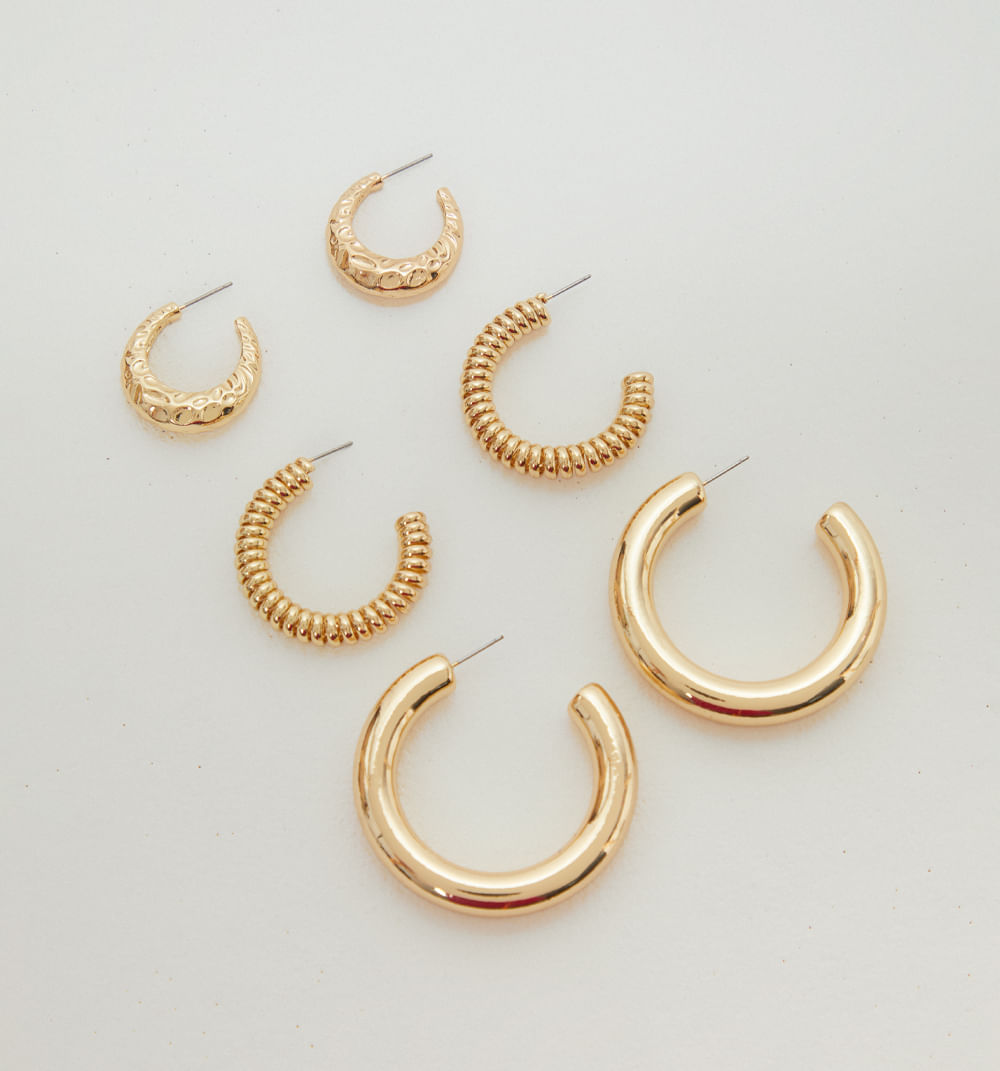Aretes candonga set x3