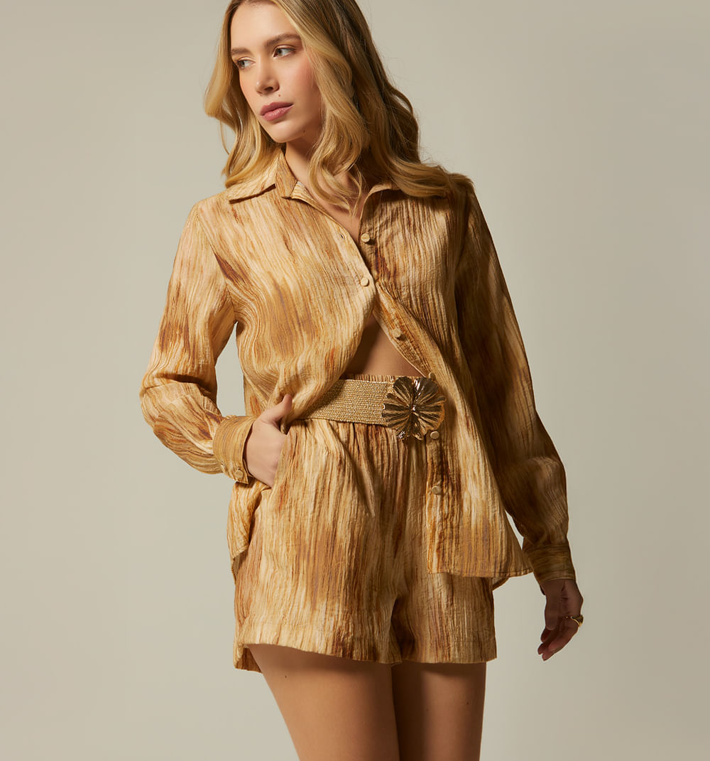 Blusa camisera manga larga