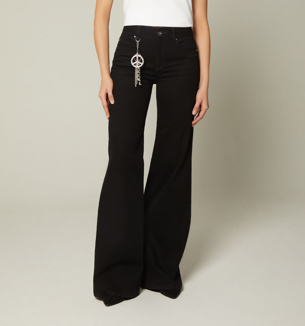 Jean bota campana tiro medio borla paz