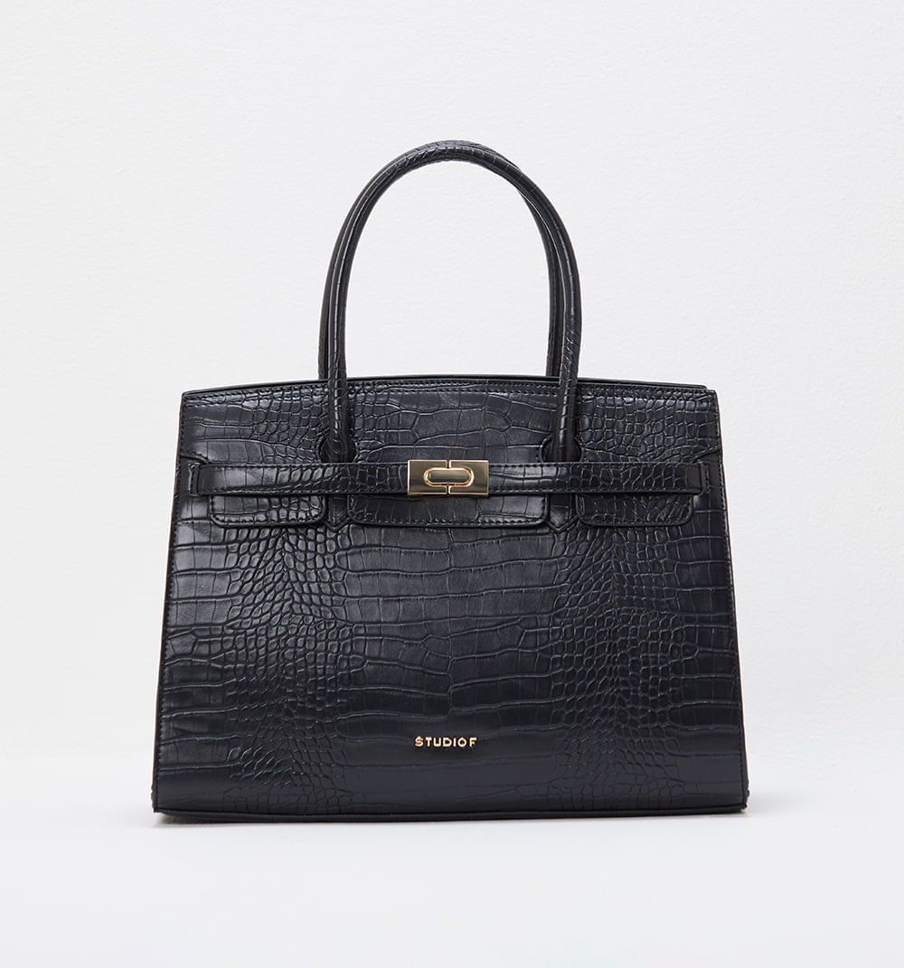 Bolso de mano en croco