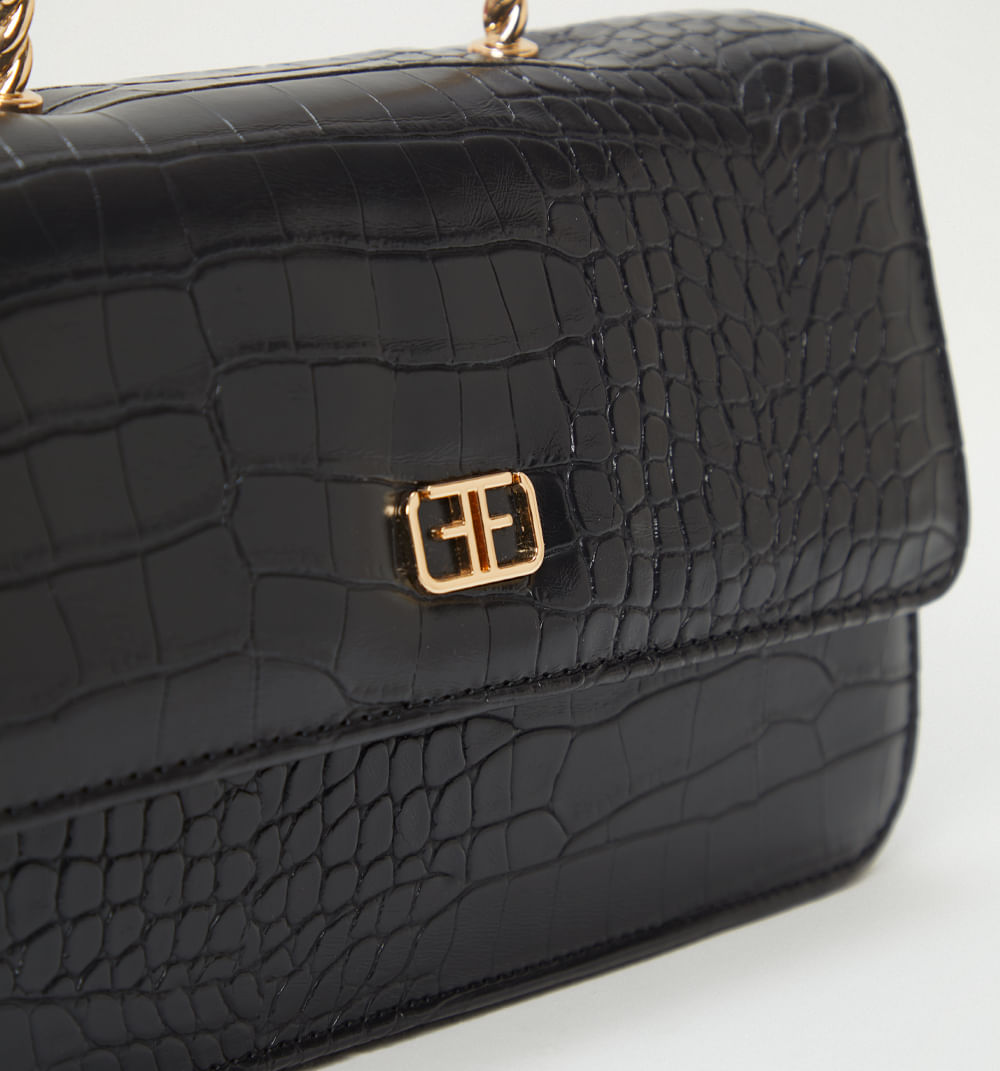 Bolso de mano con asa decorativa