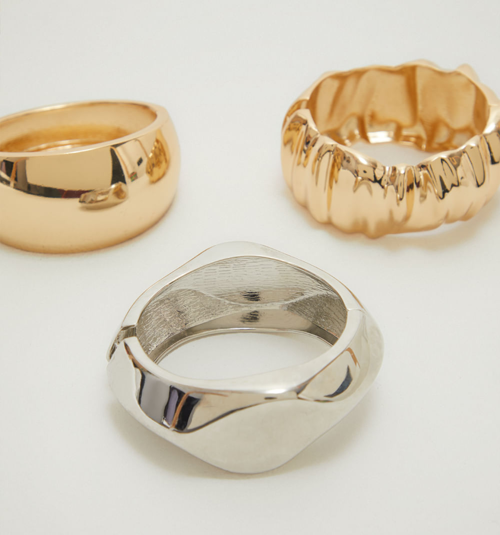 Brazalete maxi metalico set x3