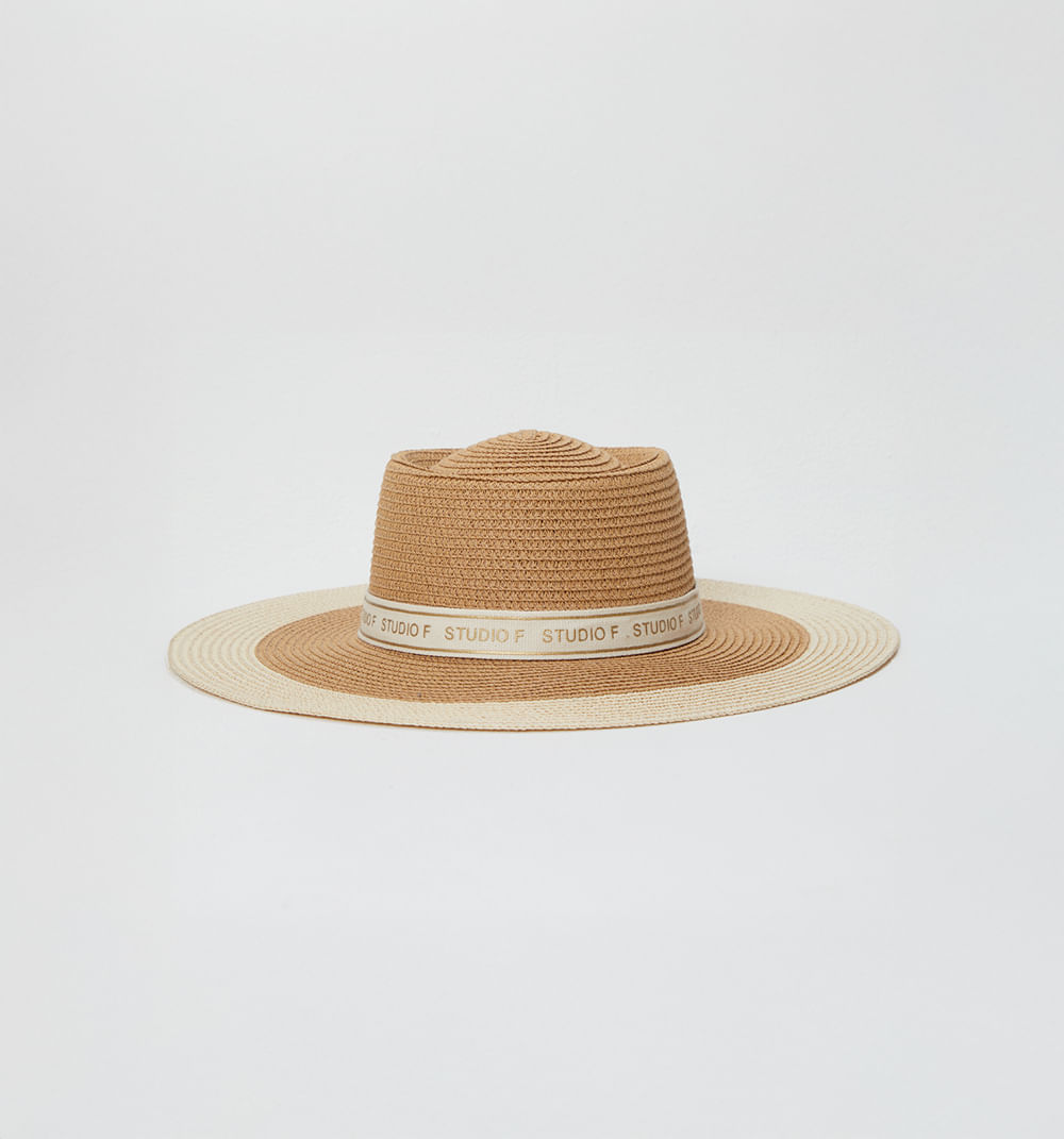 Sombrero pava con banda logo