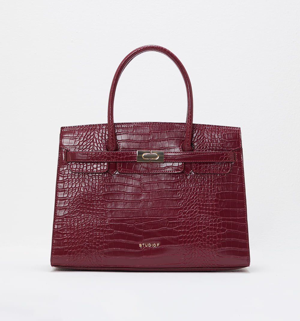 Bolso de mano en croco