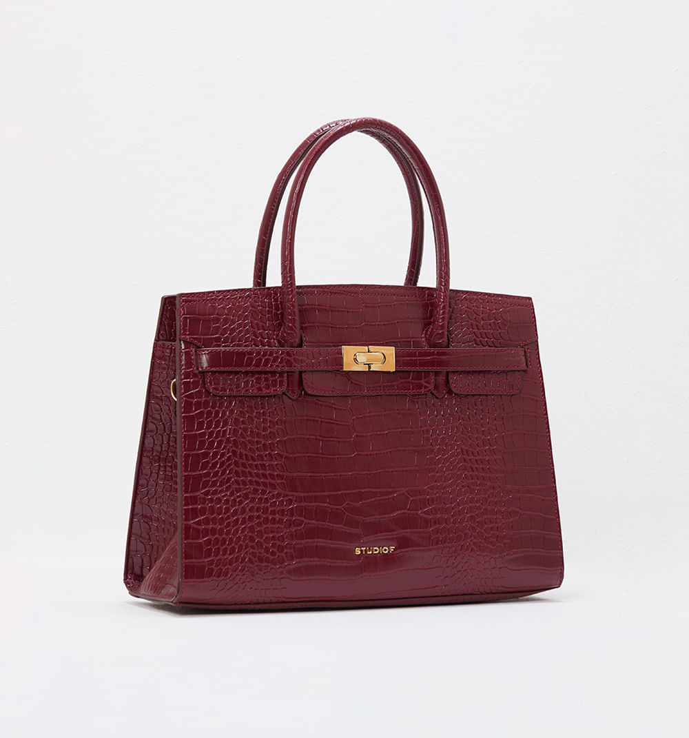 Bolso de mano en croco