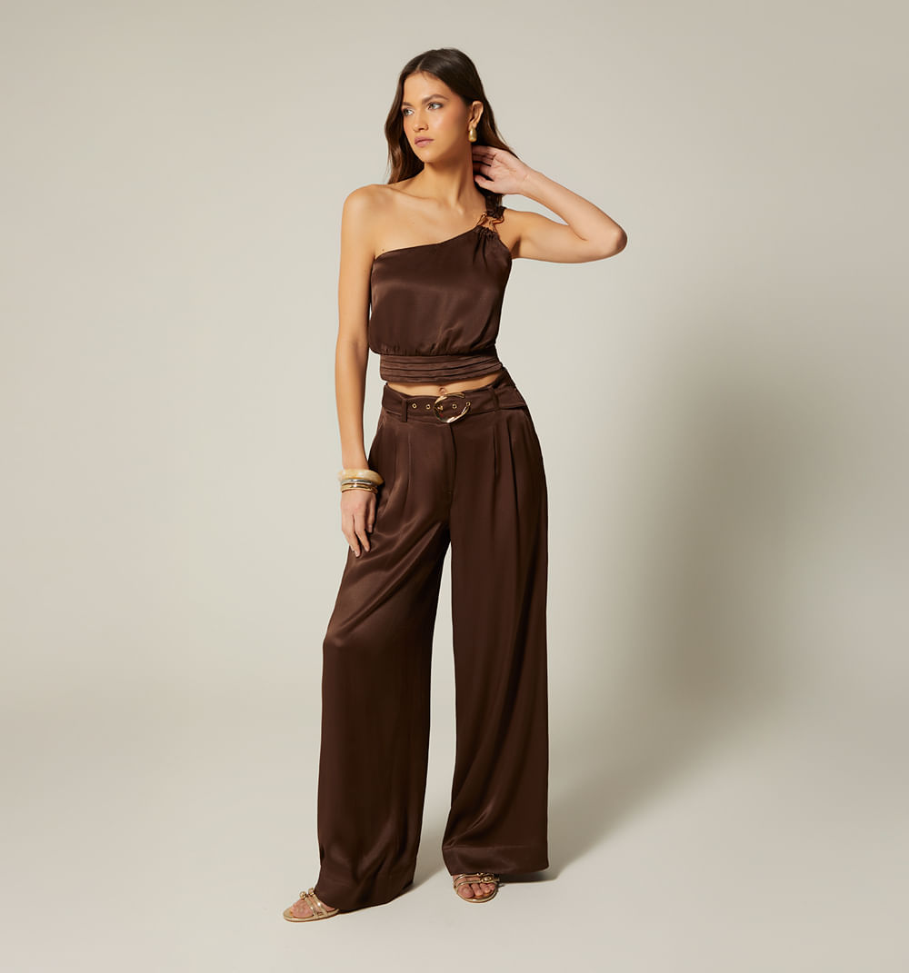 Blusa asimetrica amarre lateral