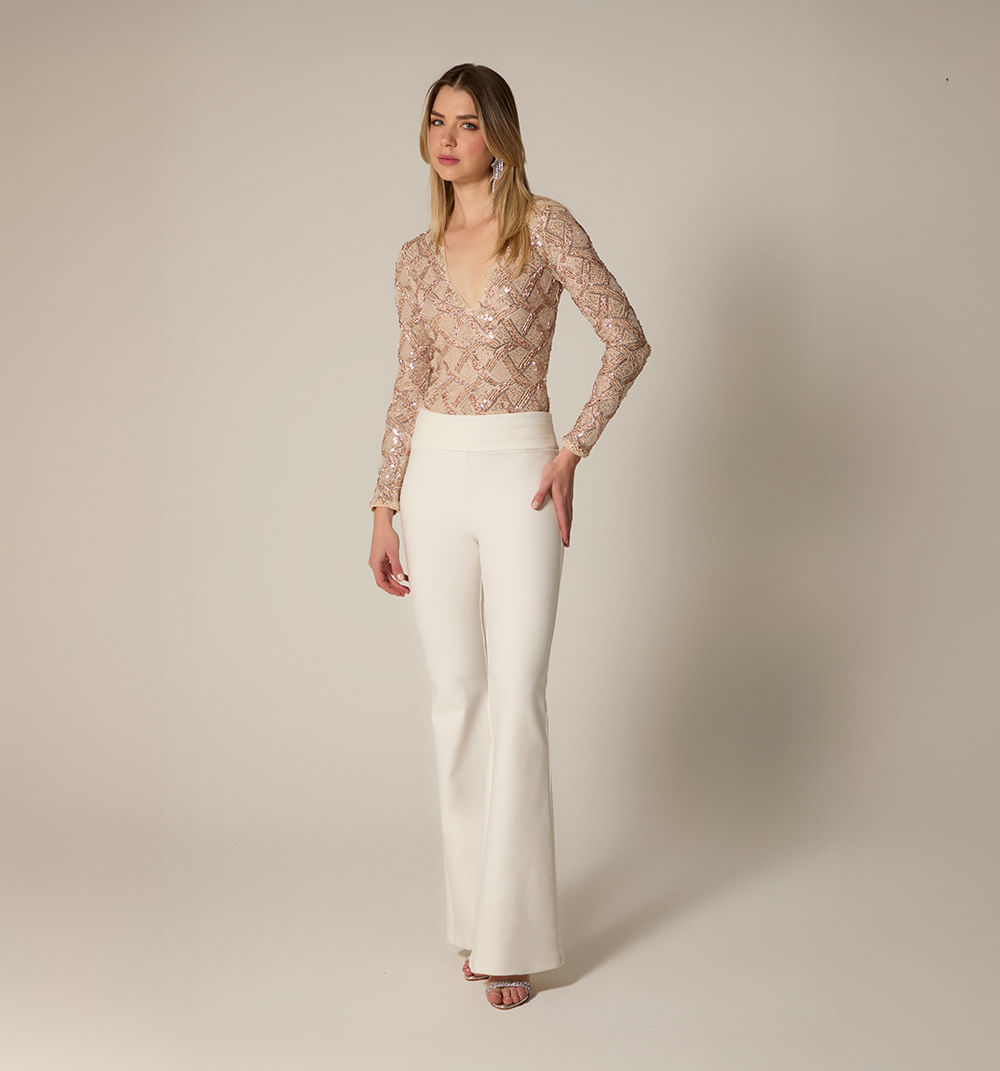 Leggins tiro alto bota campana