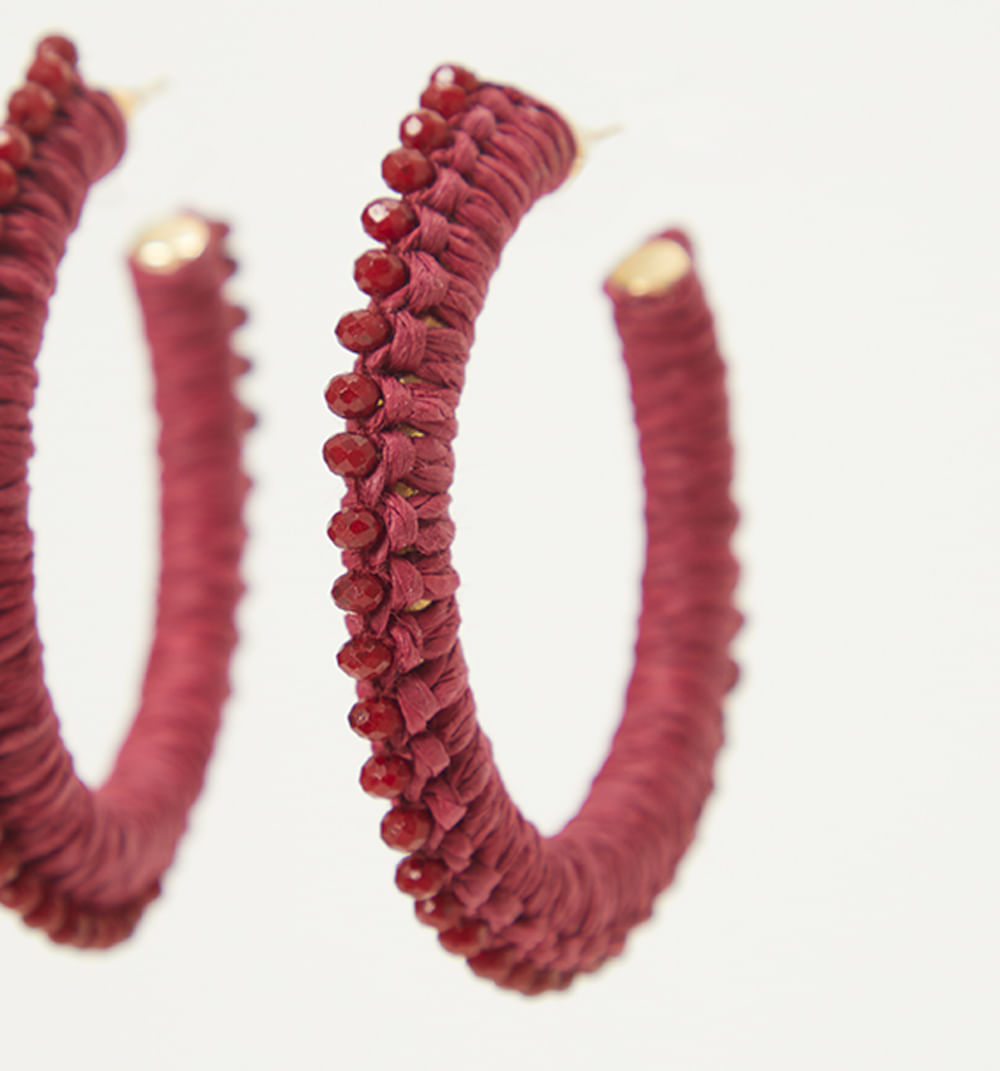 Aretes candonga con mostacillas