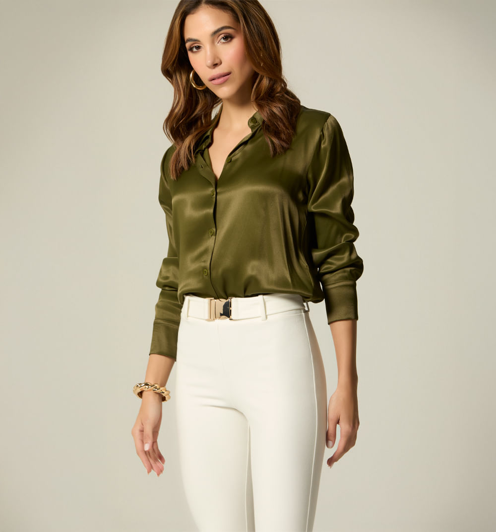 Blusa camisera manga larga