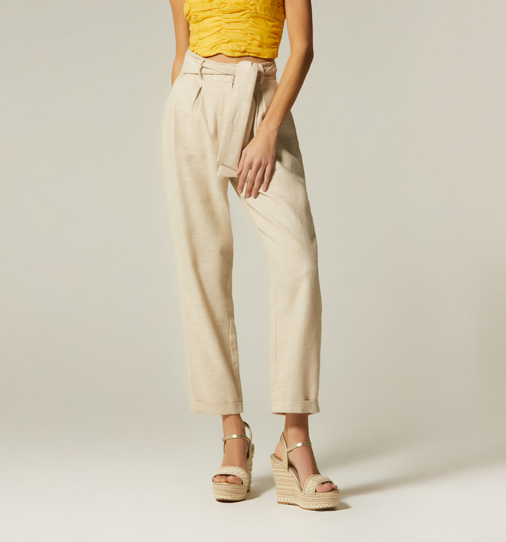 Pantalón tiro alto zanahoria