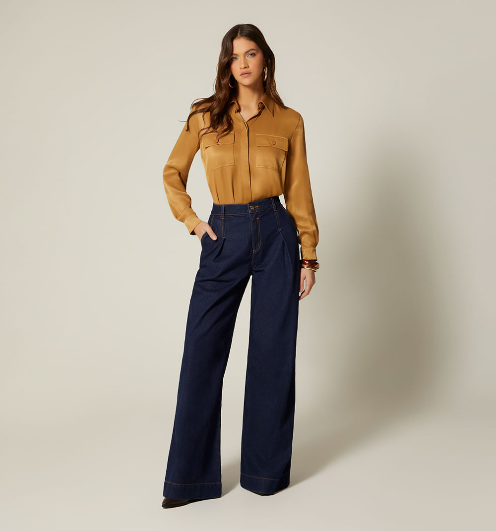 Jean palazo tiro alto con prense