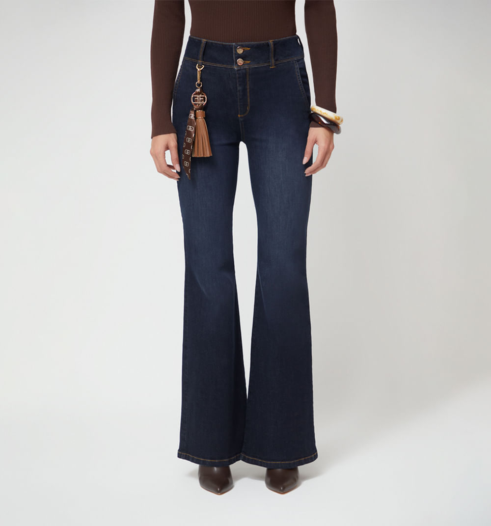 Jean bota campana tiro alto con borla