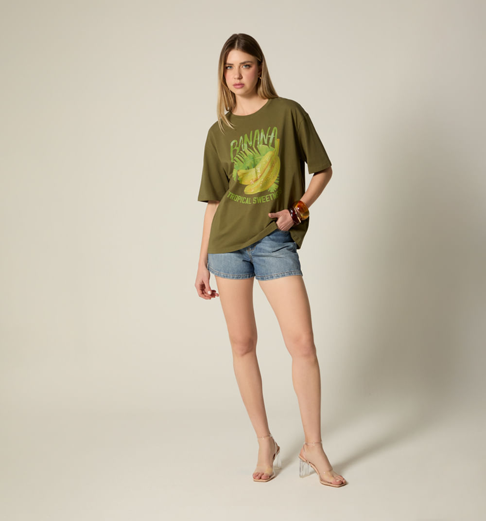 Camiseta oversize estampada