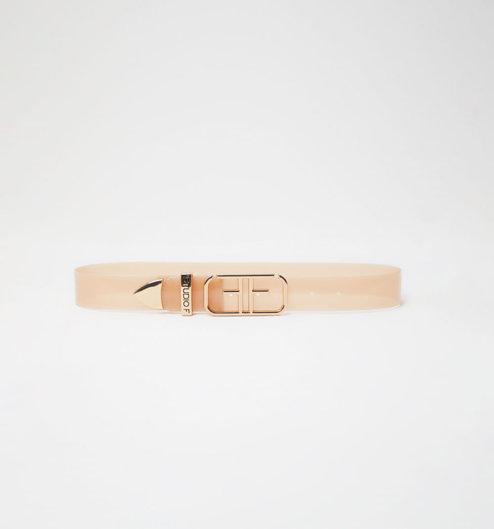 Correa translucida hebilla logo