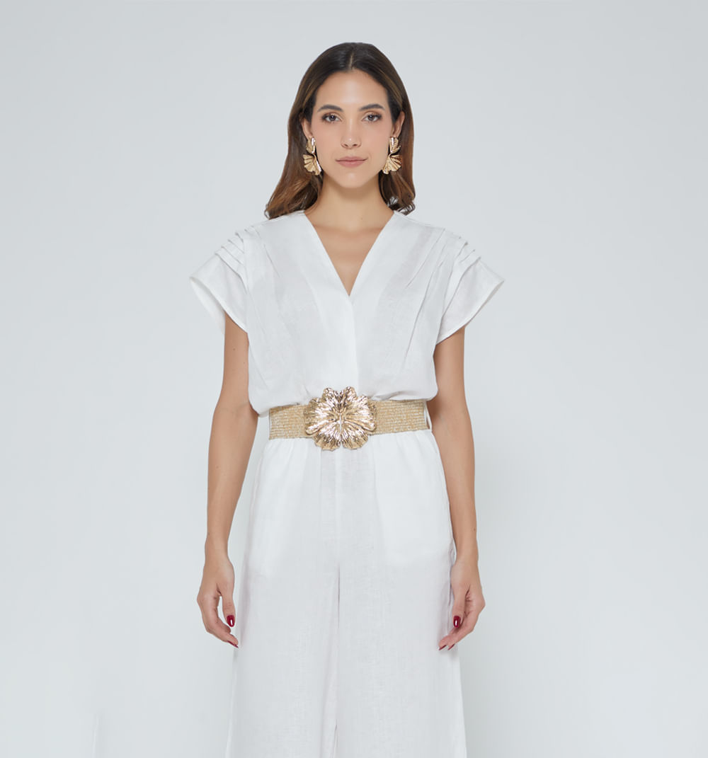 Enterizo palazzo con cinturón