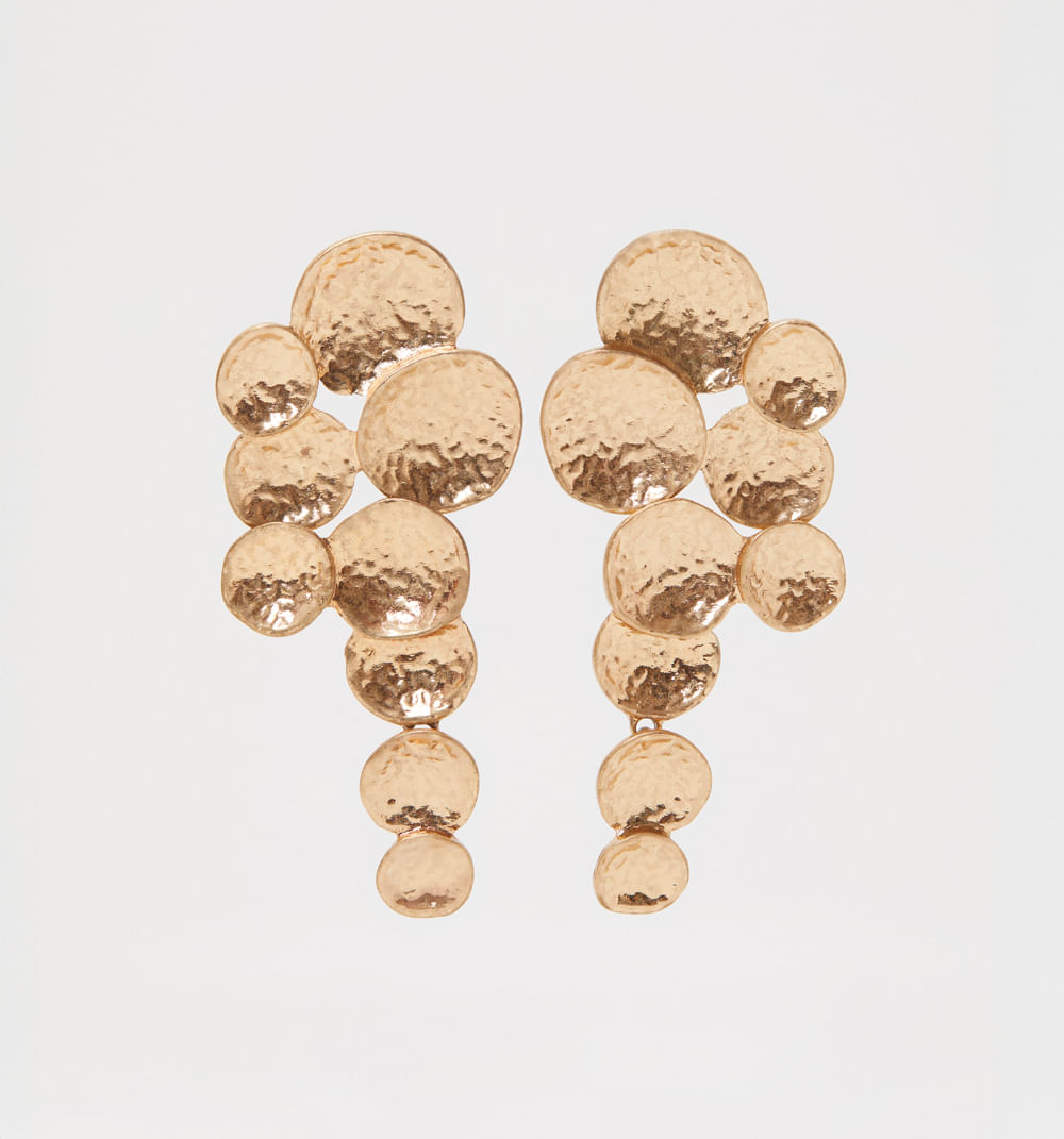 Aretes circulos martillados