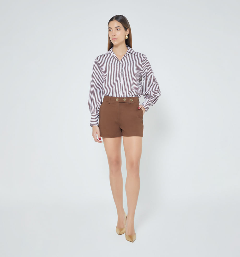 Camisera manga larga botones