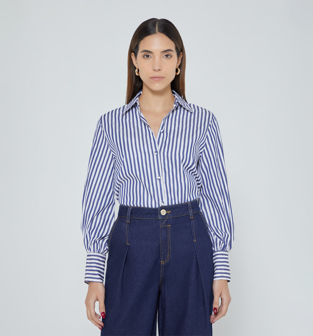 Camisera manga larga botones