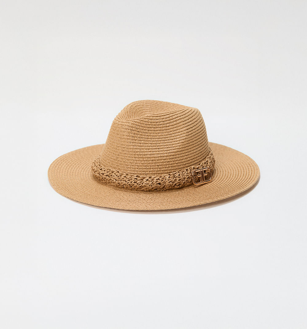 Sombrero ala ancha banda tejida