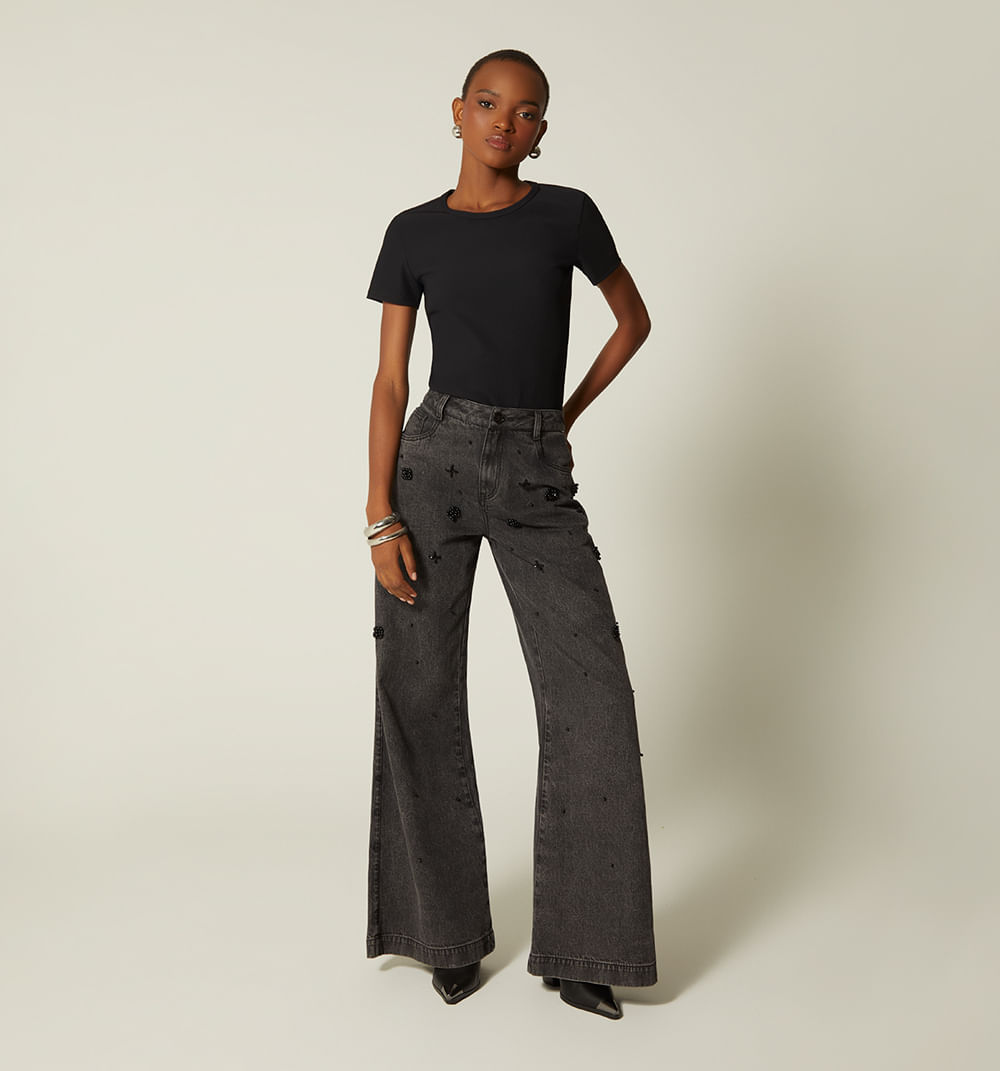 Camiseta escote redondo manga corta