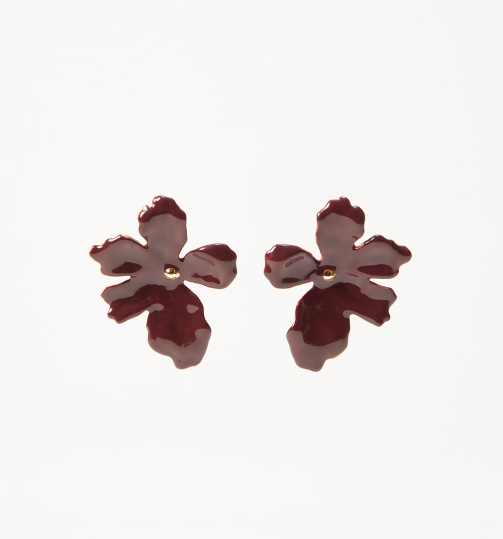 Aretes flor esmaltada