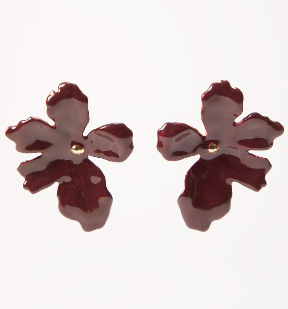 Aretes flor esmaltada