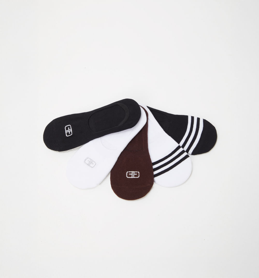 Medias tipo baleta rayas set x5