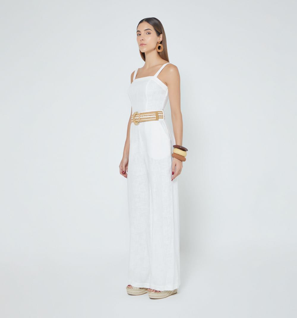 Enterizo palazo de tiras con cinturon