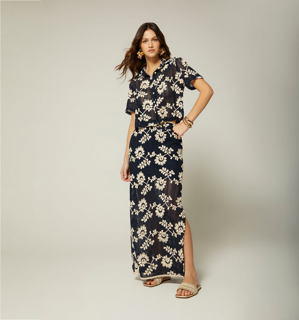 Blusa manga corta boxy