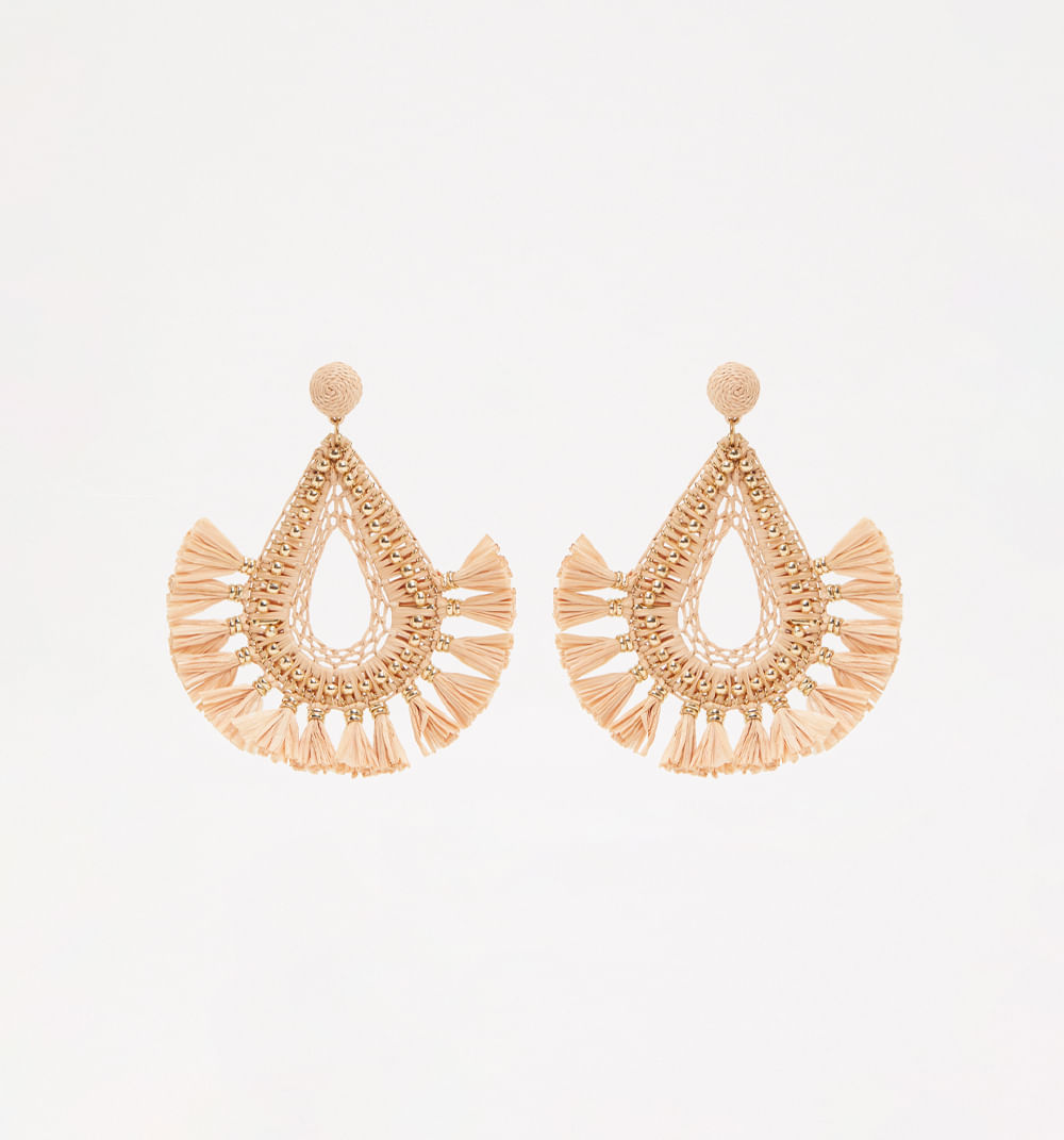 Aretes organigos tejidos