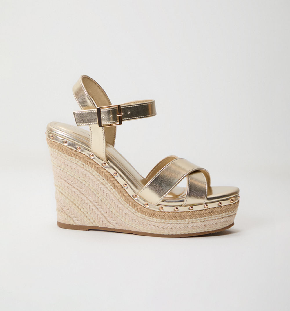 Sandalia plataforma capellada cruzada