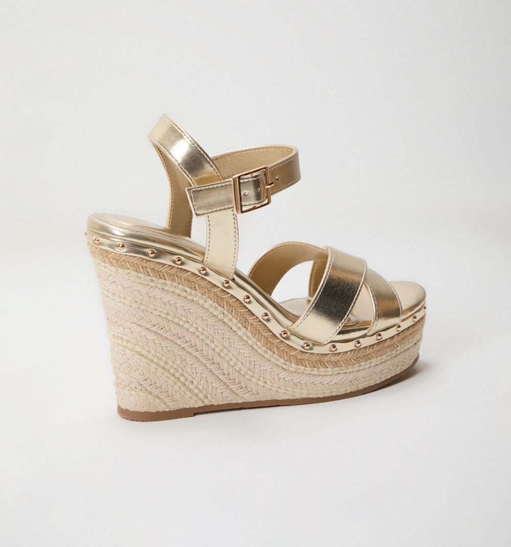 Sandalia plataforma capellada cruzada