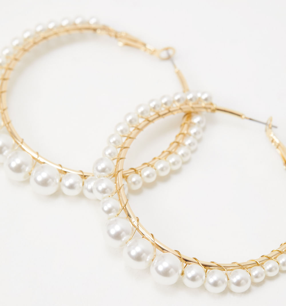 Aretes candonga maxi perlas