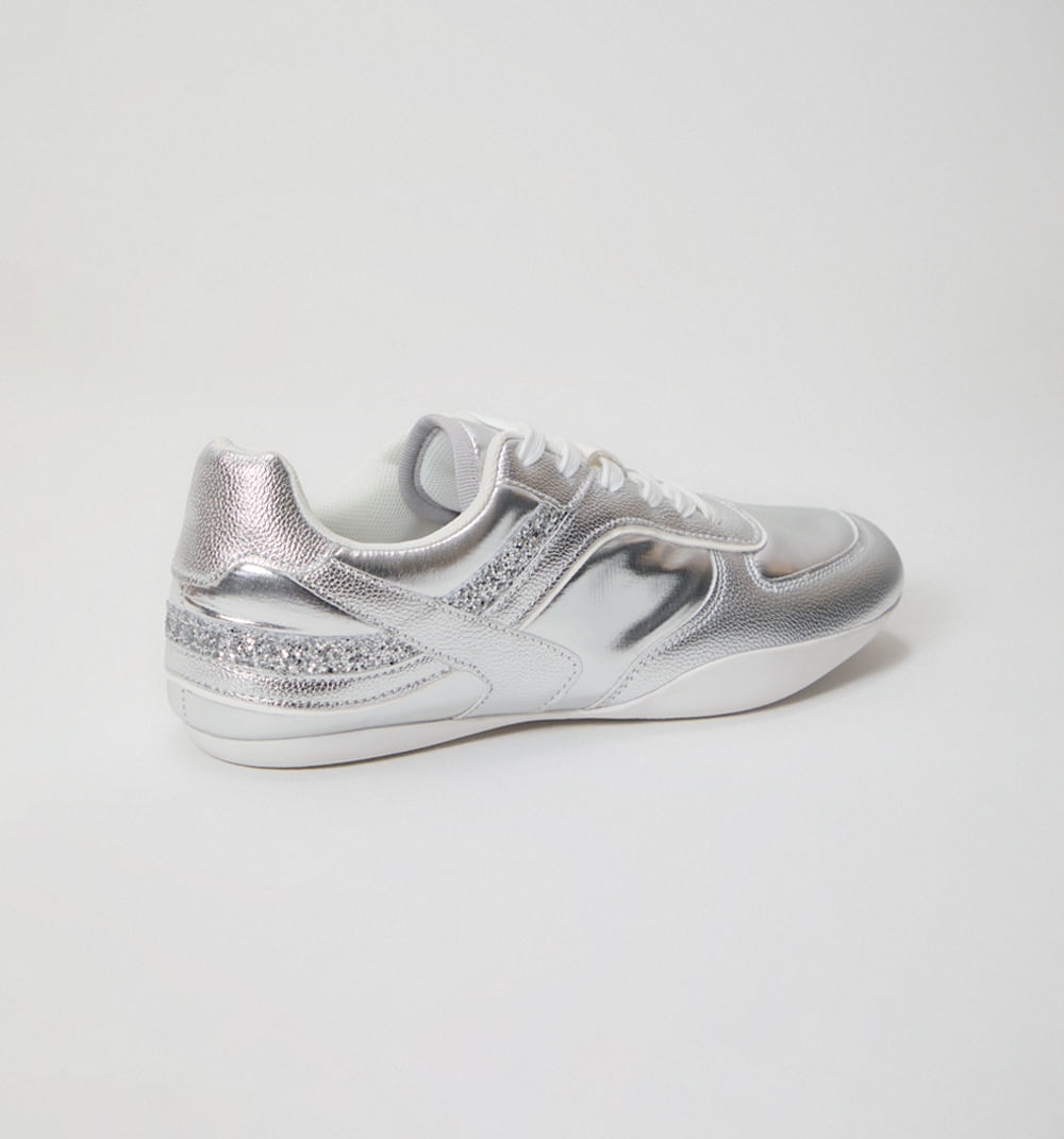 Tenis combinacion metalizado