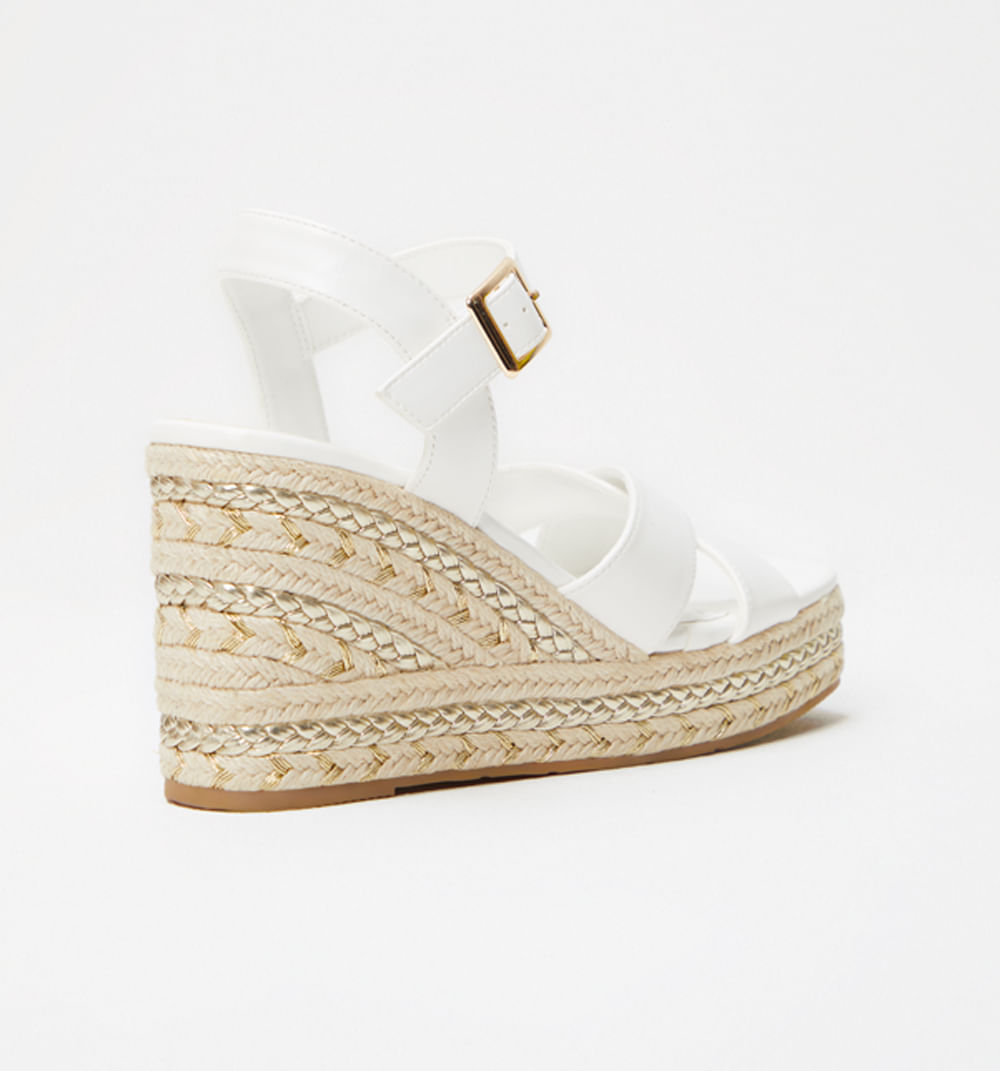 Sandalia plataforma capellada cruzada