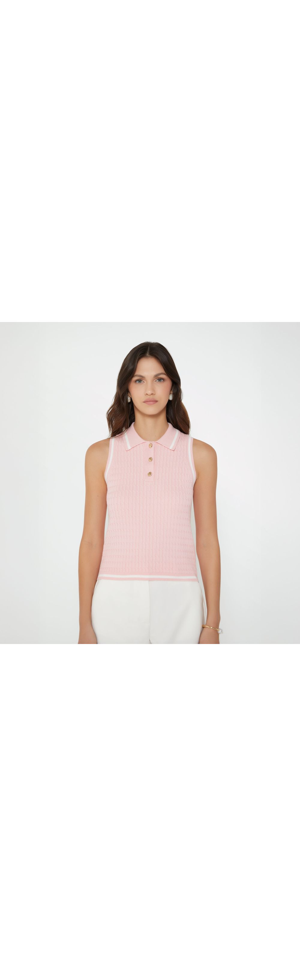 Blusa manga sisa con botones joya