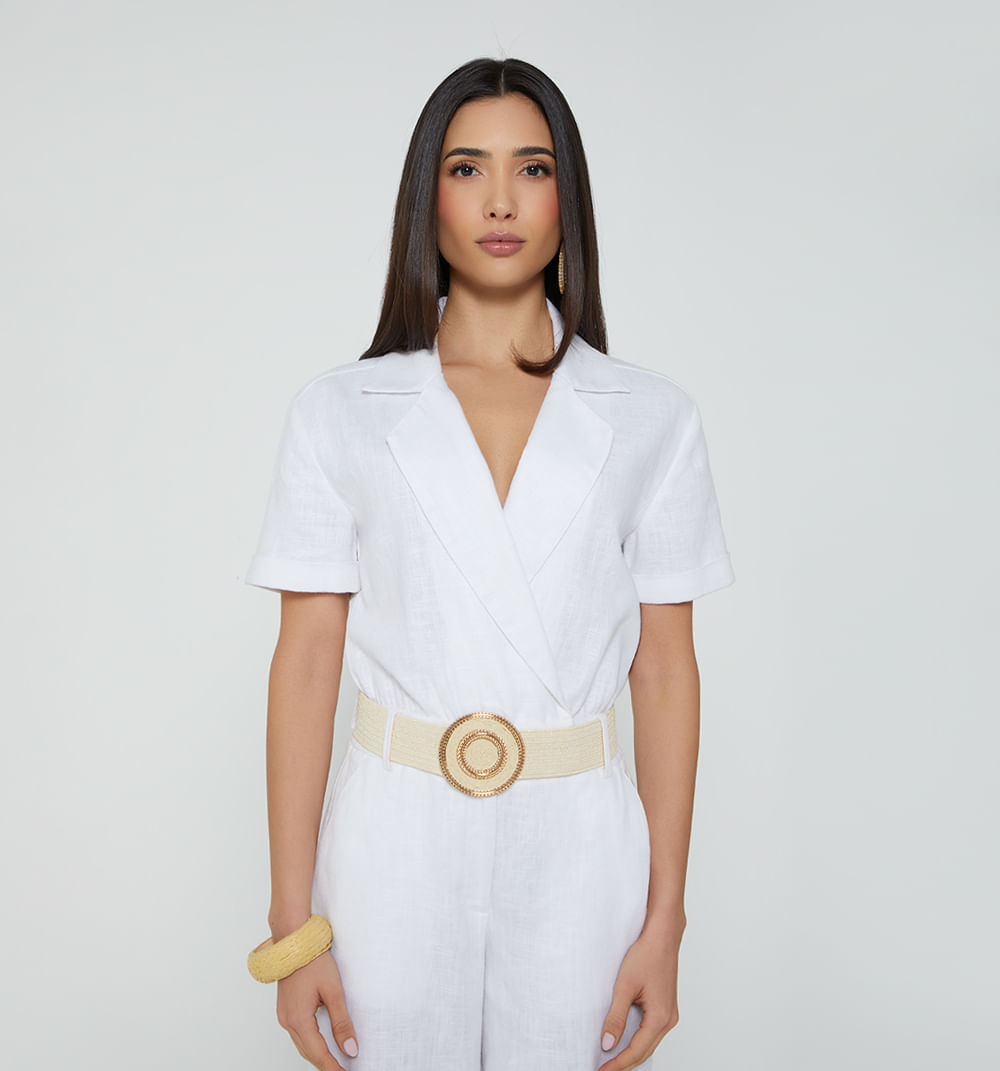 Enterizo culotte cruzado manga corta