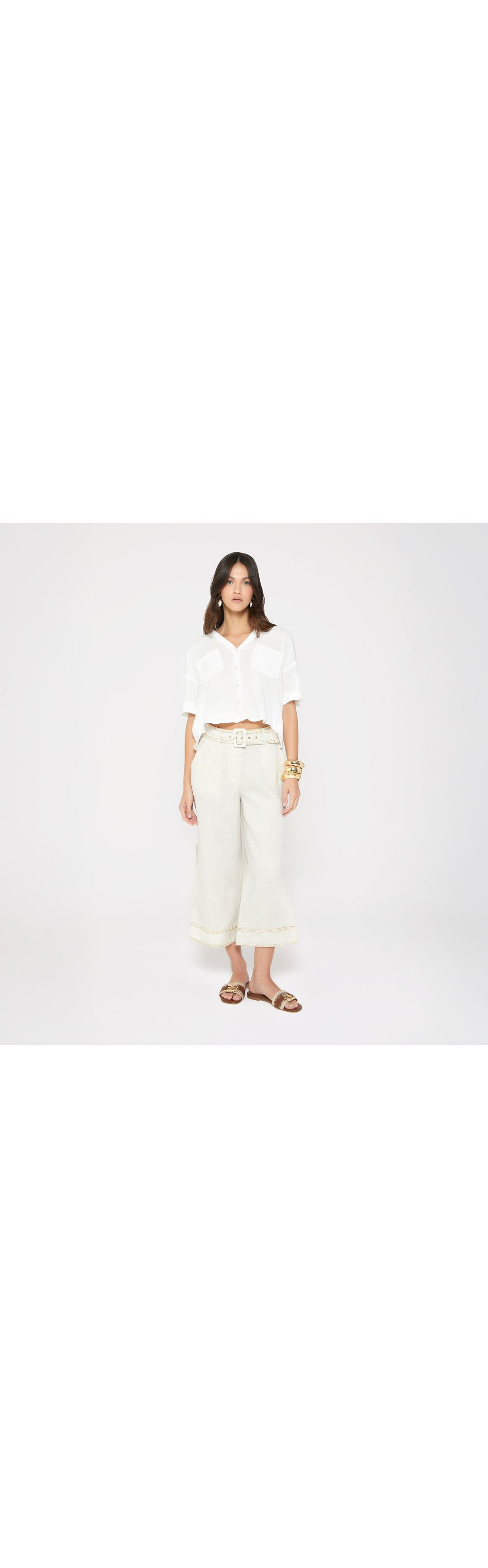 Pantalon tiro alto culotte